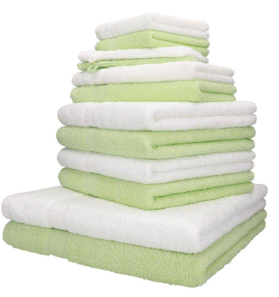 Betz 12er Handtuch Set Handtücher Duschtücher PALERMO Baumwolle anthrazit weiß