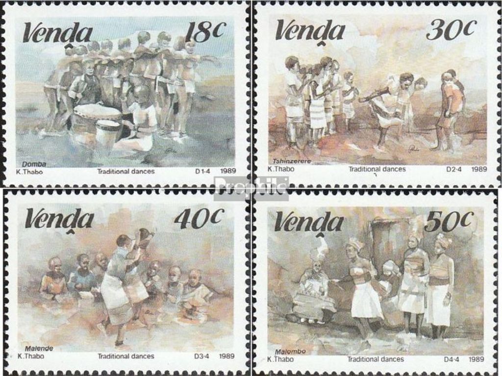 Briefmarken Südafrika - Venda 1989 Mi 187-190 (kompl.Ausg.) Produktbild 