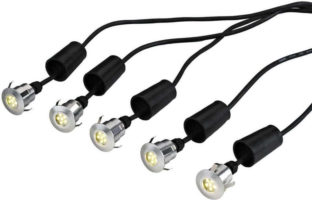 Elstead Derwent LED Außen-Stehleuchten 5-fach Eloxiertes Aluminium IP54