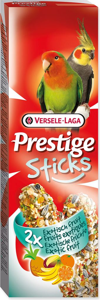 Versele Laga Prestige Sticks Big Parakeets Exotic Fruit 140G - Exotische Fruchtflaschen für mittelgroße Papageien