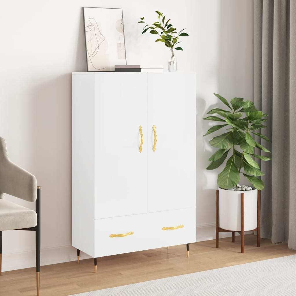 vidaXL Highboard biały wysoki połysk 69,5x31x115 cm Zdjęcie produktu 4