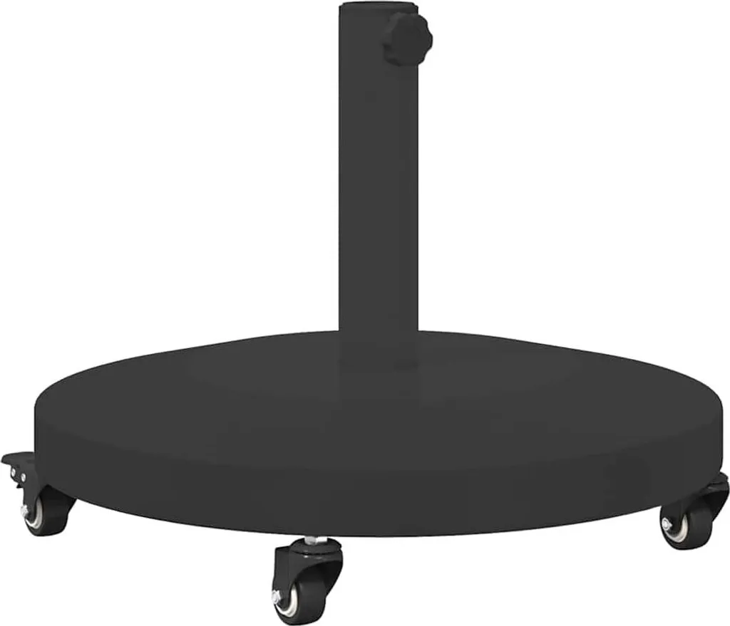 Base Quadrata per Ombrellone 48x48 cm - Design Moderno Nero
