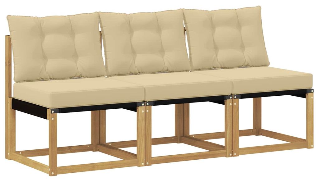 “2026 Modern“ Weiß 3 Stück Outdoor Mittelsofa - Designermöbel 24655 - Gartensofas