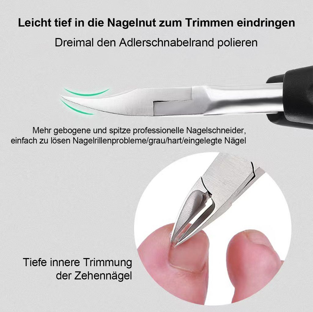 Nagelknipser-Set Aus Edelstahl – Für Finger & Fußnägel, Inklusive Nagelfeile