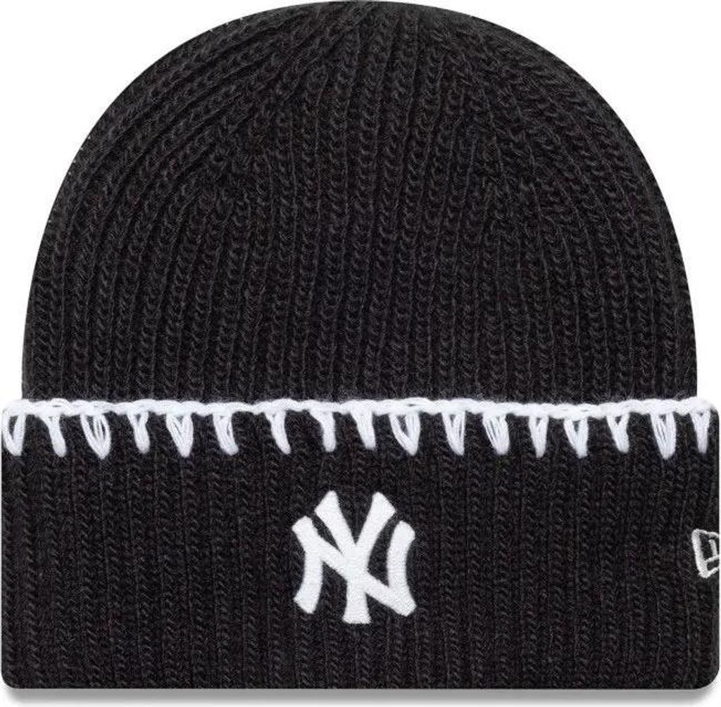 New Era Mlb Chunky Topstitch New York Yankees Mütze Schwarz Produktbild 