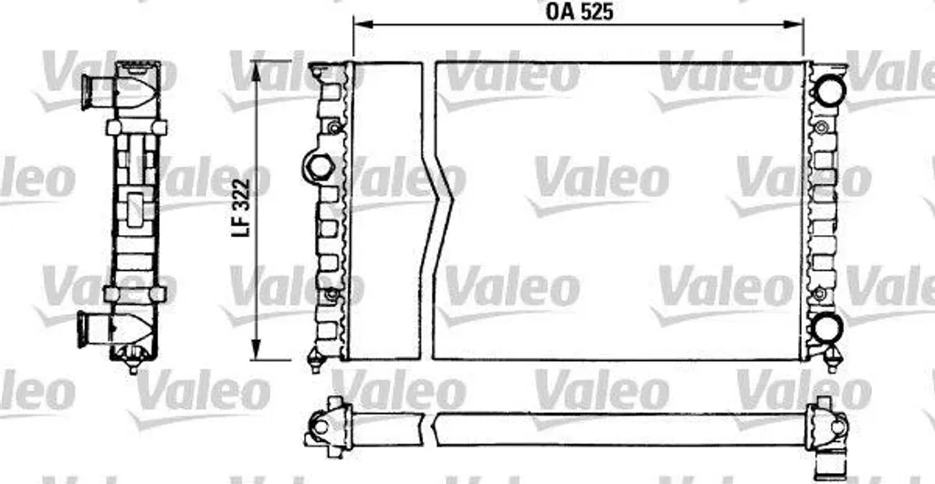 Radiateur moteur VALEO 730505 OE 1H0121253R pour Golf III et Vento
