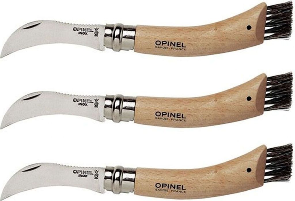 Opinel N°08 Pilzmesser Set, 3 Stück, 8 cm Edelstahl Klinge, Produktbild 