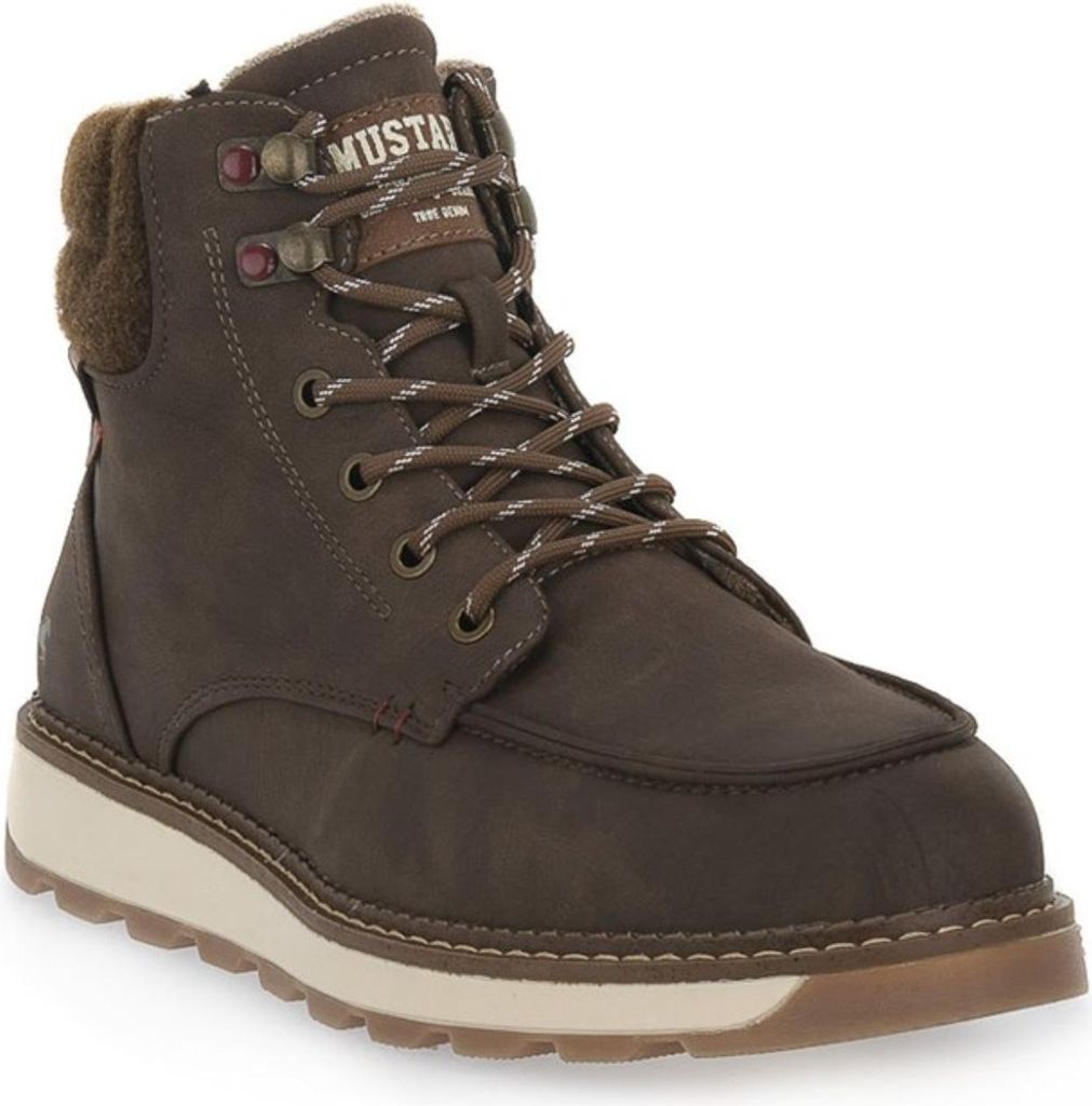 Mustang Veterschoenen Hoog Veterschoenen Hoog - Donkerbruin - Maat 44