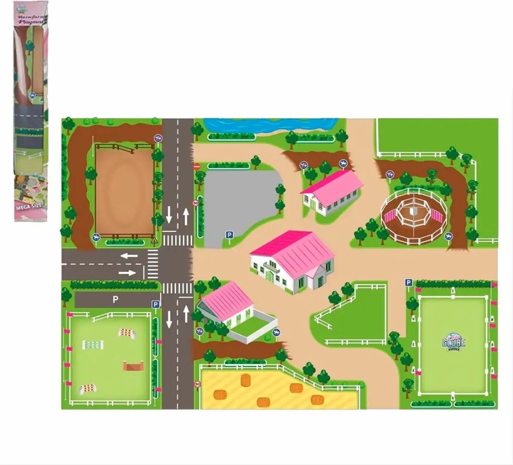Kids Globe Spielteppich Reitschule XXL 100 x 150 cm Immagine del prodotto 