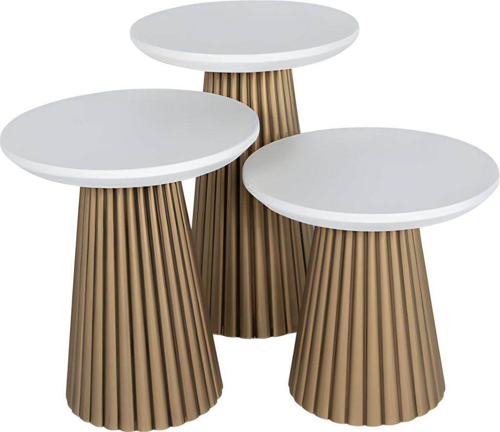 Eleganter weißer Beistelltisch aus Holz im modernen Design