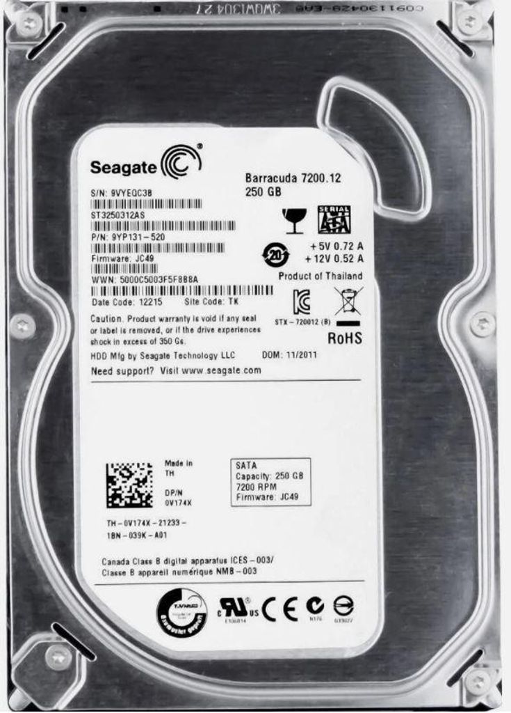Seagate Barracuda 7200.12 250GB SATA HDD