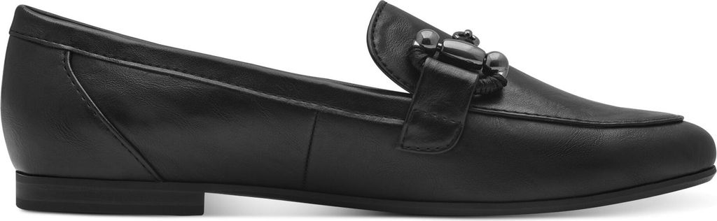MARCO TOZZI Damen Slipper Loafer elegantes Design mit Zierspange 2-24223-44, Größe:37 EU, Farbe:Schwarz
