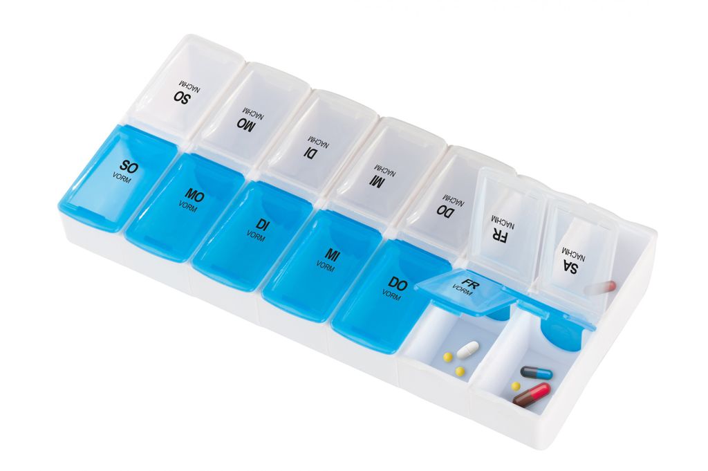 7 Tage Pillendose Pillenbox Medikamentenbox Tablettenbox Farbe zur Auswahl 