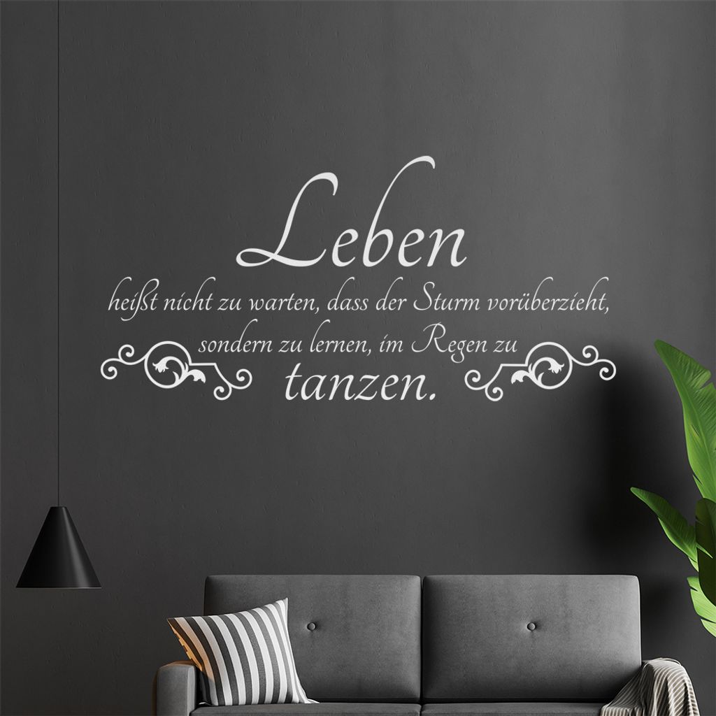 Leben heißt nicht zu warten... Wandtattoo in 6 Größen - Wandaufkleber Wall Sticker - Dekoration, Küche, Wohnzimmer, Schlafzimmer, Badezimmer