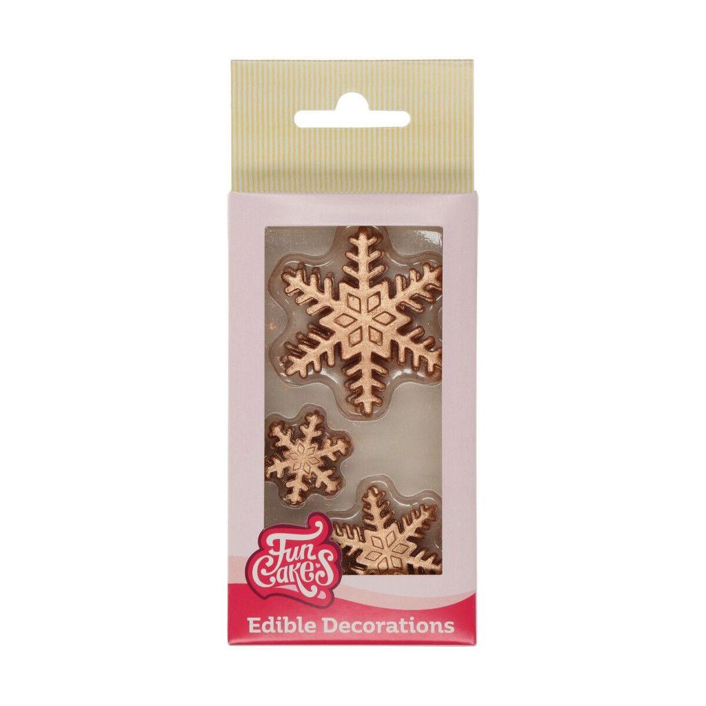 FunCakes Zuckerdekoration Bronze Eiskristall gemischt Set/12