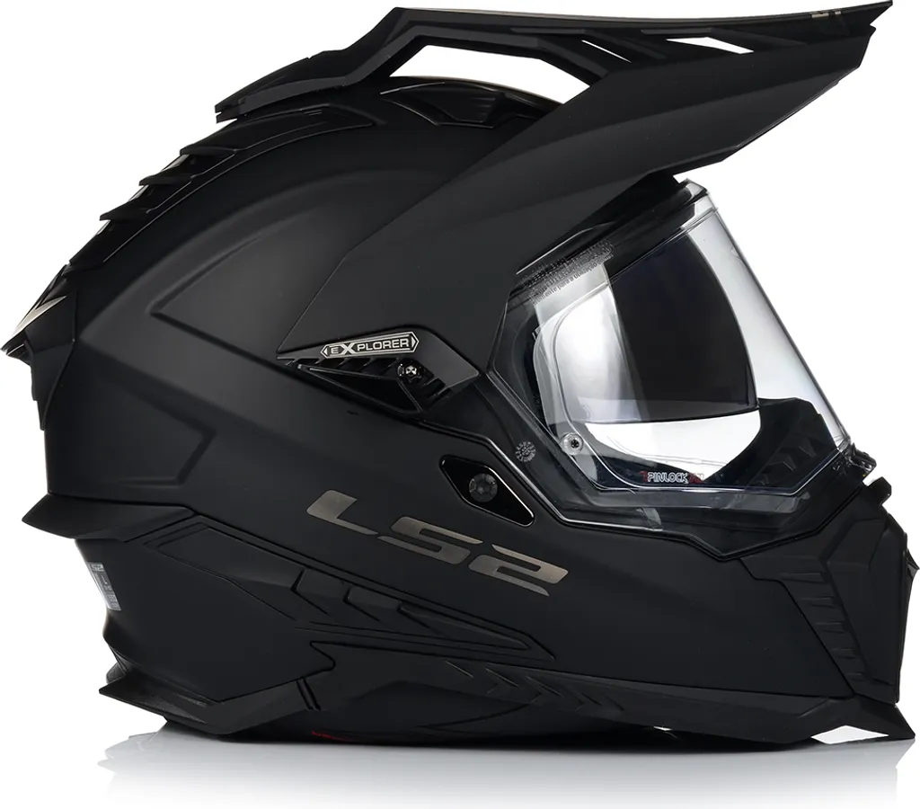 Casque motocross LS2 MX701 Explorer Solid noir mat taille M pour enduro - 10