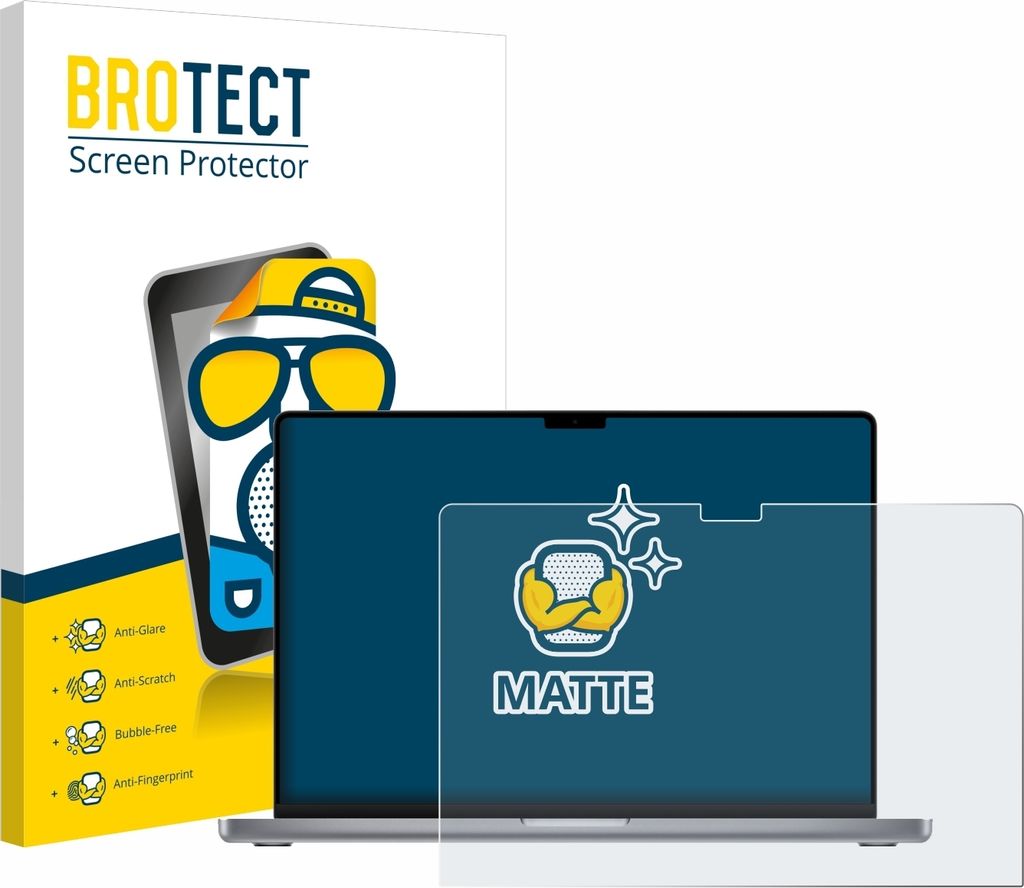 BROTECT Schutzfolie für Apple MacBook Pro 16" 2023 Displayschutz Displayschutzfolie Folie Matt Entspiegelungsfolie