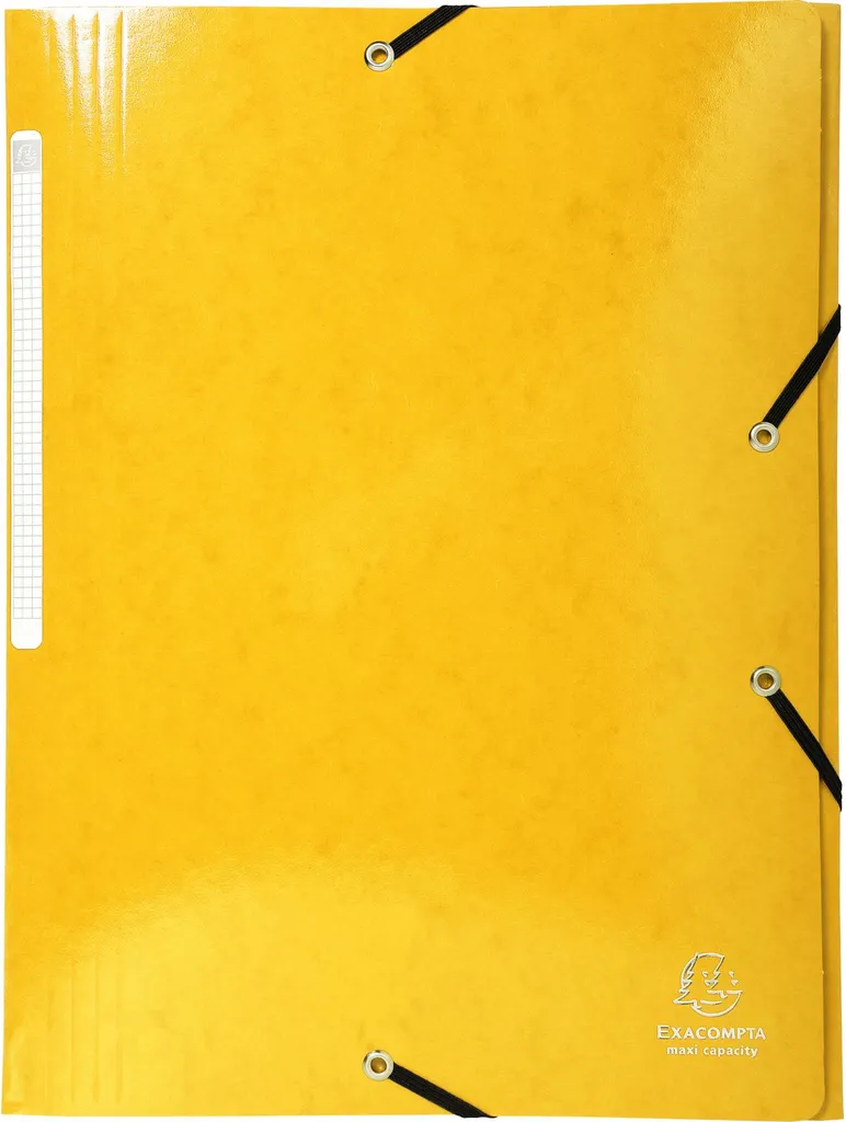 Chemise à élastiques A4 Maxi 425g jaune 3 rabats pour archive lot 25