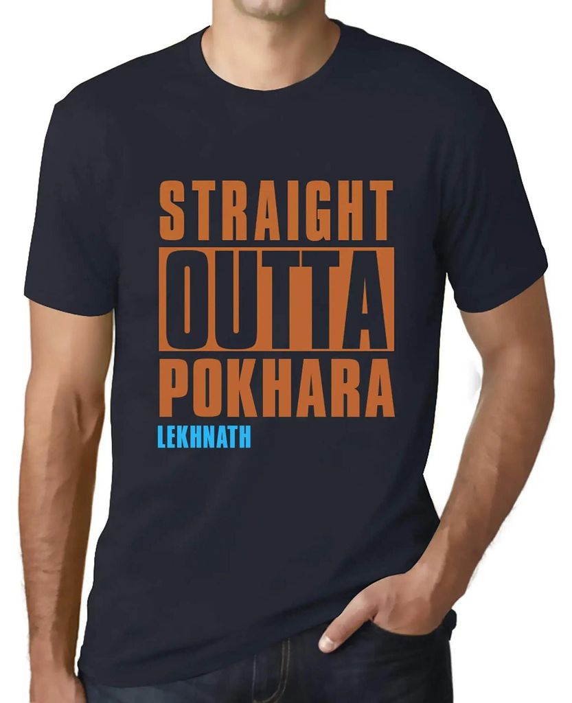 Herren Grafik T-Shirt Direkt aus dem Pokhara Lekhnath – Straight Outta Pokhara Lekhnath – Öko-Verantwortlich Vintage Jahrgang Kurzarm Lustige ...