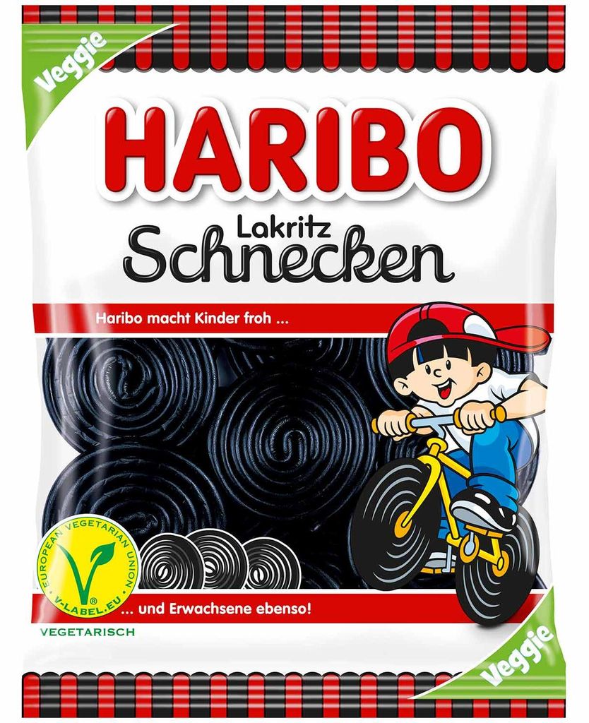 Haribo 125062, Tvrdé gumové cukríky, 175 g, Sladké drievko, Obrázok produktu 
