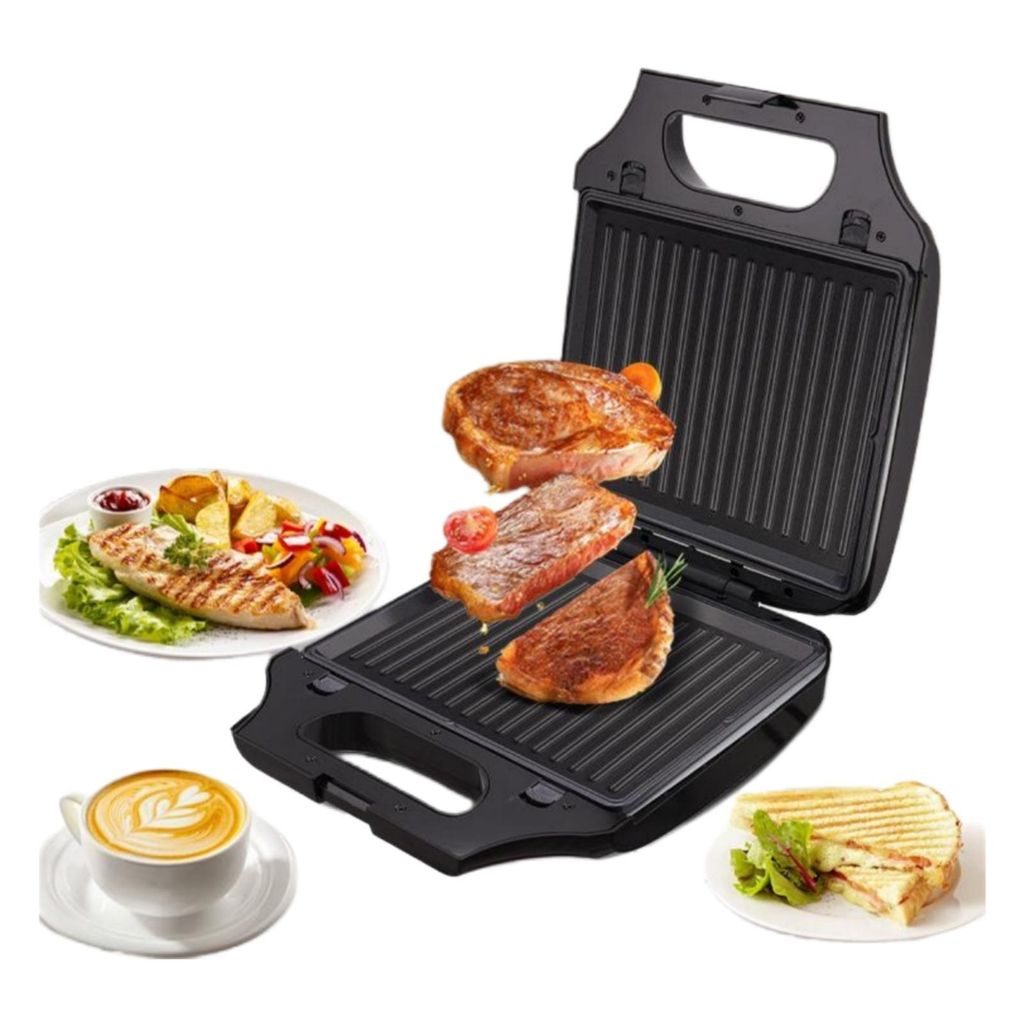 Zimilo Sandwichmaker, 1400W Toaster Sandwichtoaster, mit 3 Austauschbaren Innenscheiben, Perfekte Sandwiches in Minuten