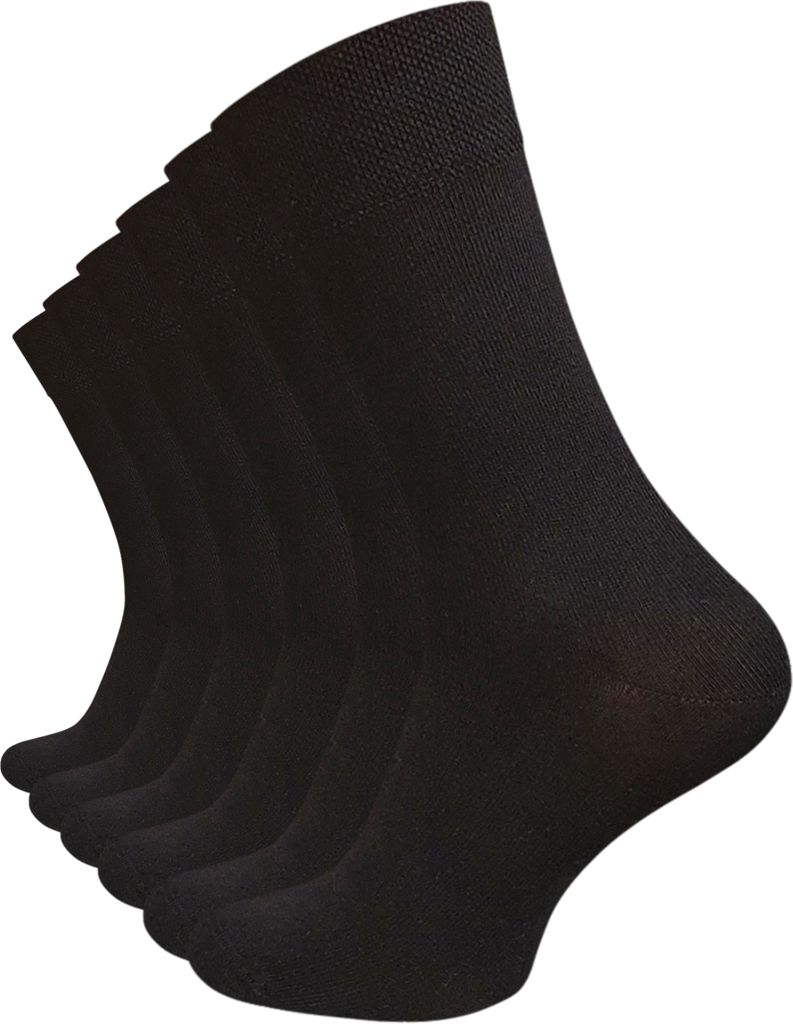 Cotton Prime 6 Paar Socken ohne Gummibund 39-42 schwarz