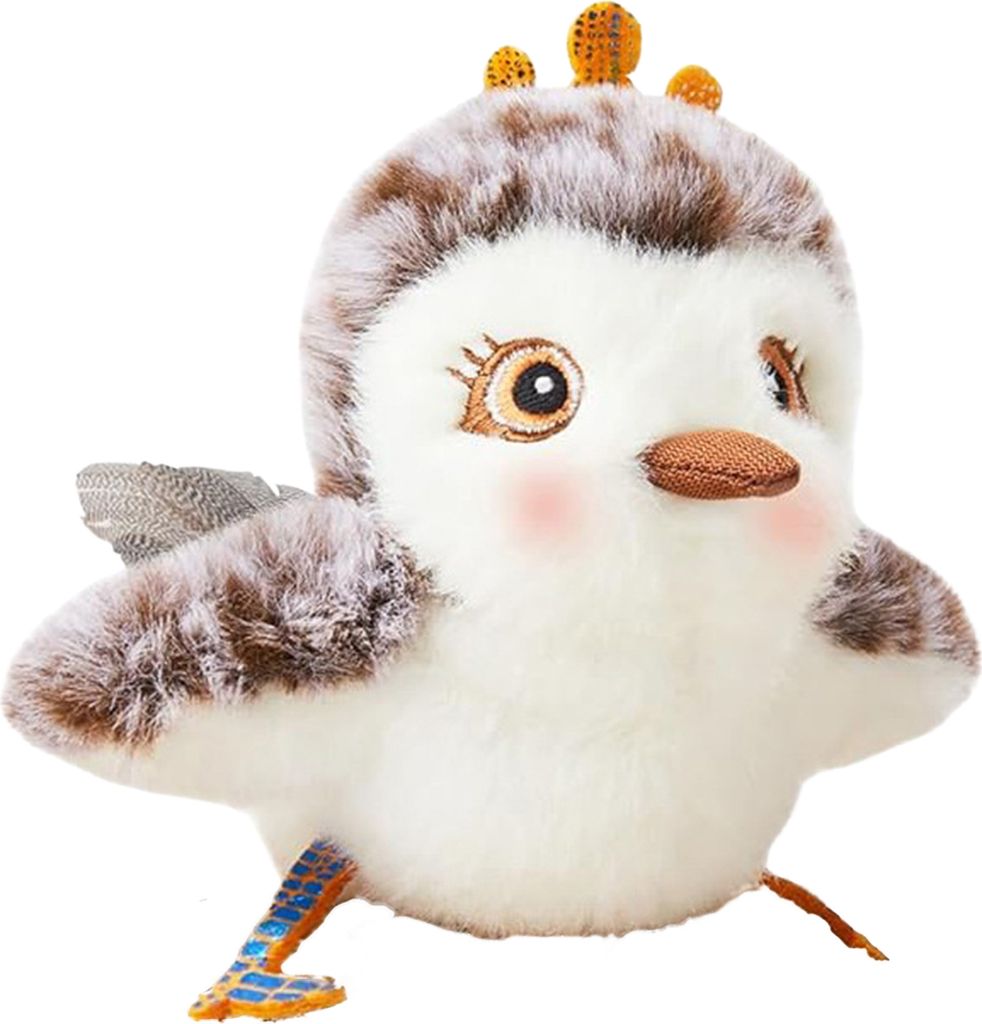 Katzenspielzeug mit flatternden Flügeln, Vogel, berührungsaktiviert, interaktiver zwitschernder Vogel mit lebensechter Geräuschsimulation, Plüs...