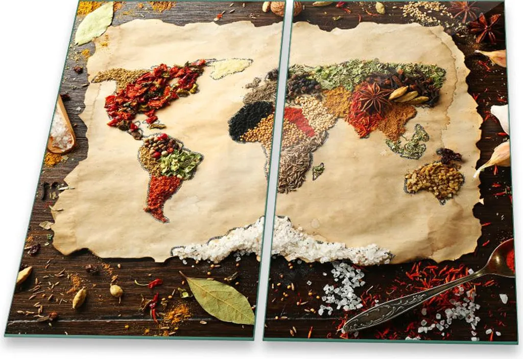 Piastra Copertura Vetro 60x52 Decorazione Spezie - Arte in Cucina