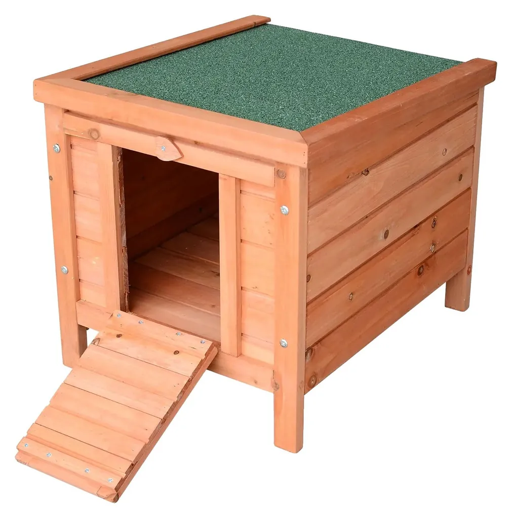 Refuge sûr en bois ventilé 51 cm - Abri petits animaux toute saison