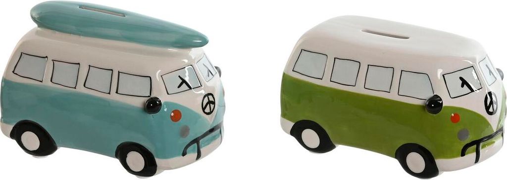 ESPRIT Home Spardose Dolomit Van 16 x 10 x 11 cm (2 Stück)