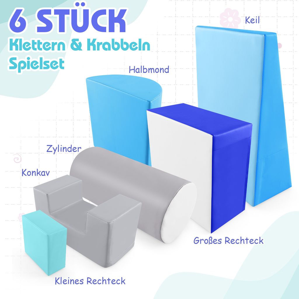 COSTWAY 6 KS. Pěnové stavební bloky, obří stavební bloky na Obrázek produktu 5