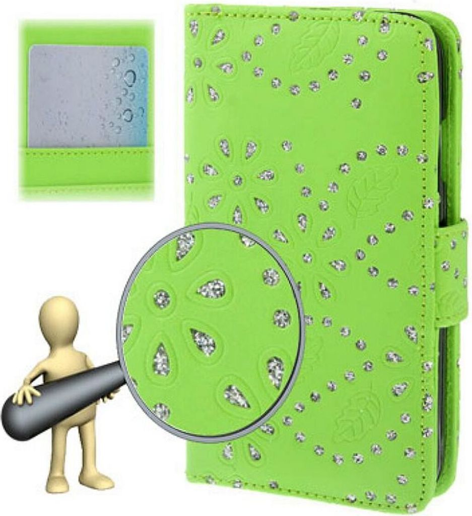 Schutzhülle Case (Flip Quer) für Case Handy Samsung Galaxy s4 i9500 grün