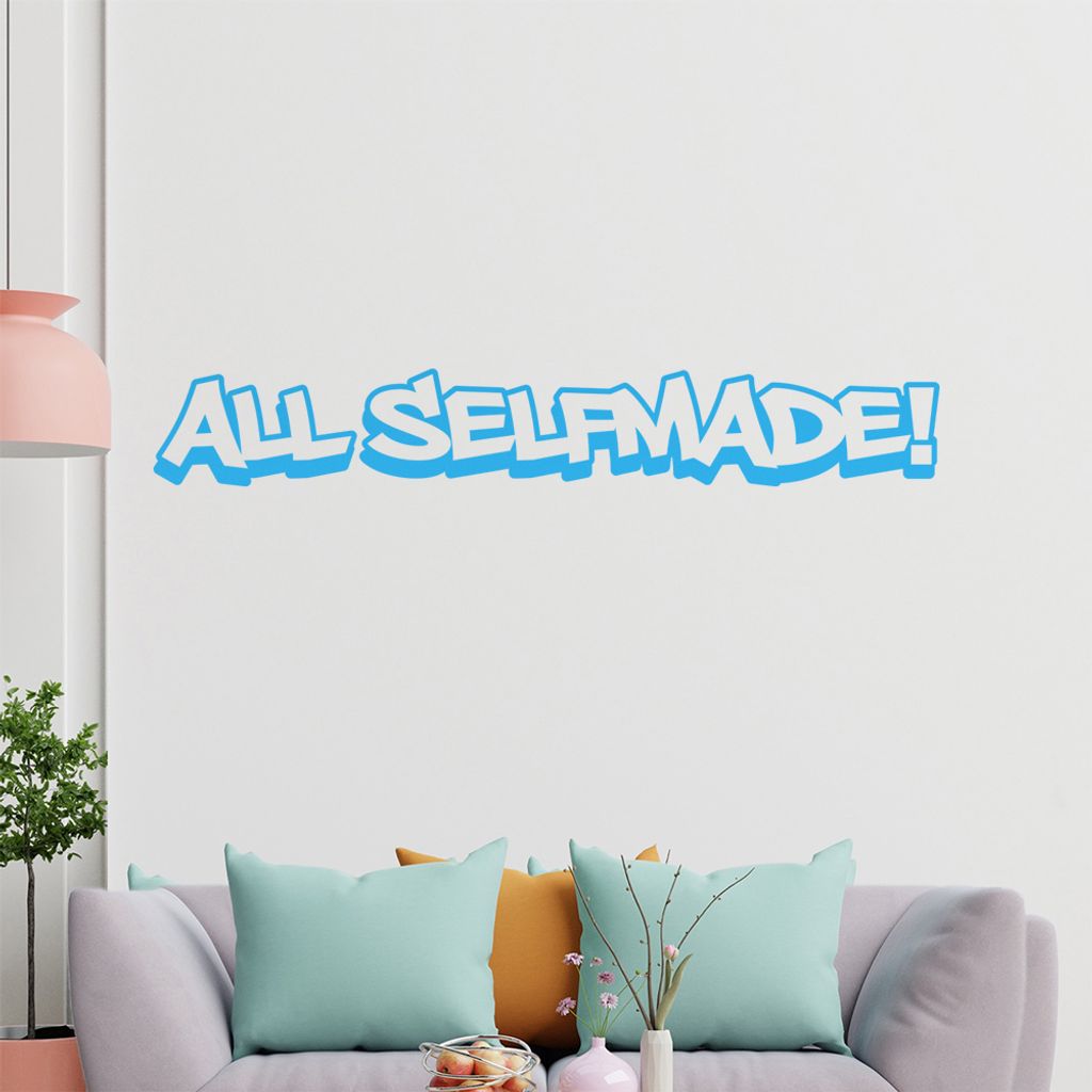 KIWISTAR All selfmade! - DIY HipHop Rap Graffiti Font Wandtattoo in 6 Größen - Wandaufkleber Wall Sticker - Dekoration, Küche, Wohnzimmer, Schla...
