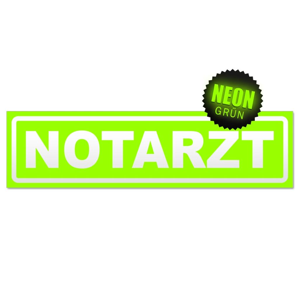 Notarzt invertiert Magnetschild Schild magnetisch