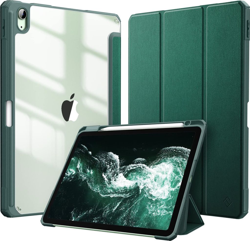 Fintie Hybrid Hülle für iPad Air 11 Zoll M3 2025/ M2 2024, iPad Air 5/4 Gen (2022/2020) 10,9 Zoll mit Stifthalter - Stoßfeste Schutzhülle mit t...