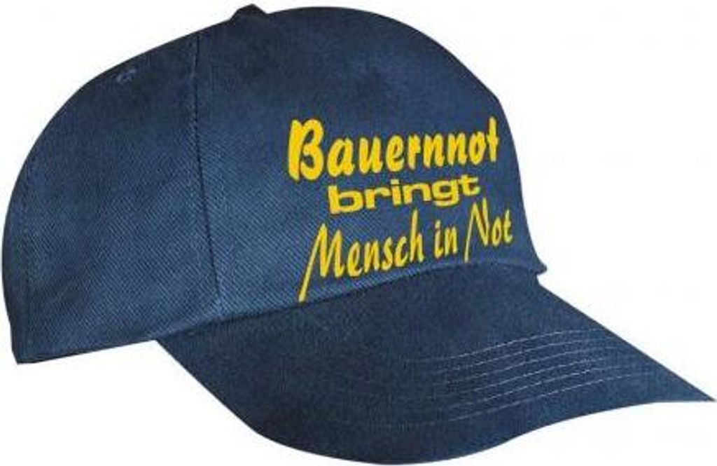 Baseballcap mit Print - Bauernnot bringt Mensch in Not - Produktbild 