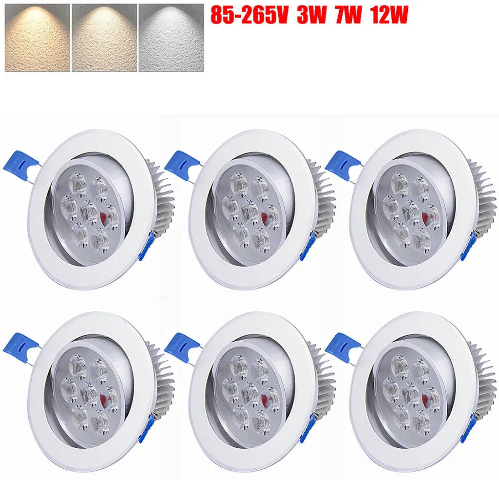 Luci LED Sottopensile Cucina 3W 230V Kit 6 Faretti Incasso Bianco Caldo