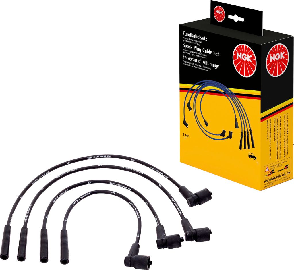 Set di cavi di accensione a 4 fili, nero – NGK Aftermarket Immagine del prodotto 