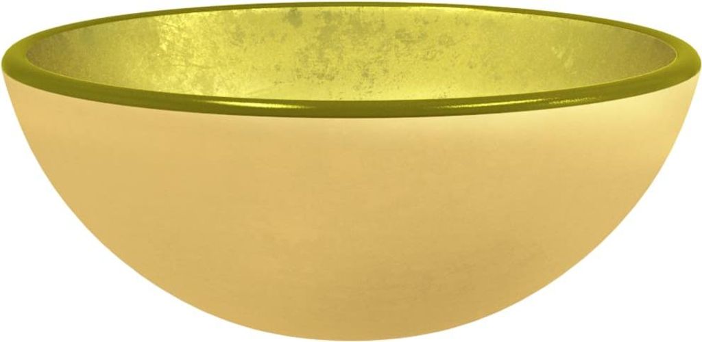 vidaXL Waschbecken Hartglas 30x12 cm Golden