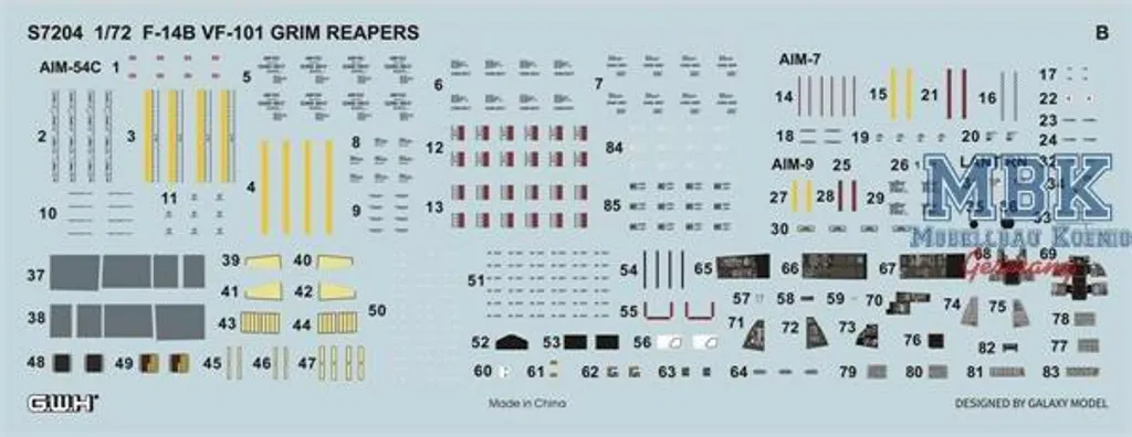 Kit Maquette F-14D Tomcat GWH S7204 Montage Facile sans Compromis