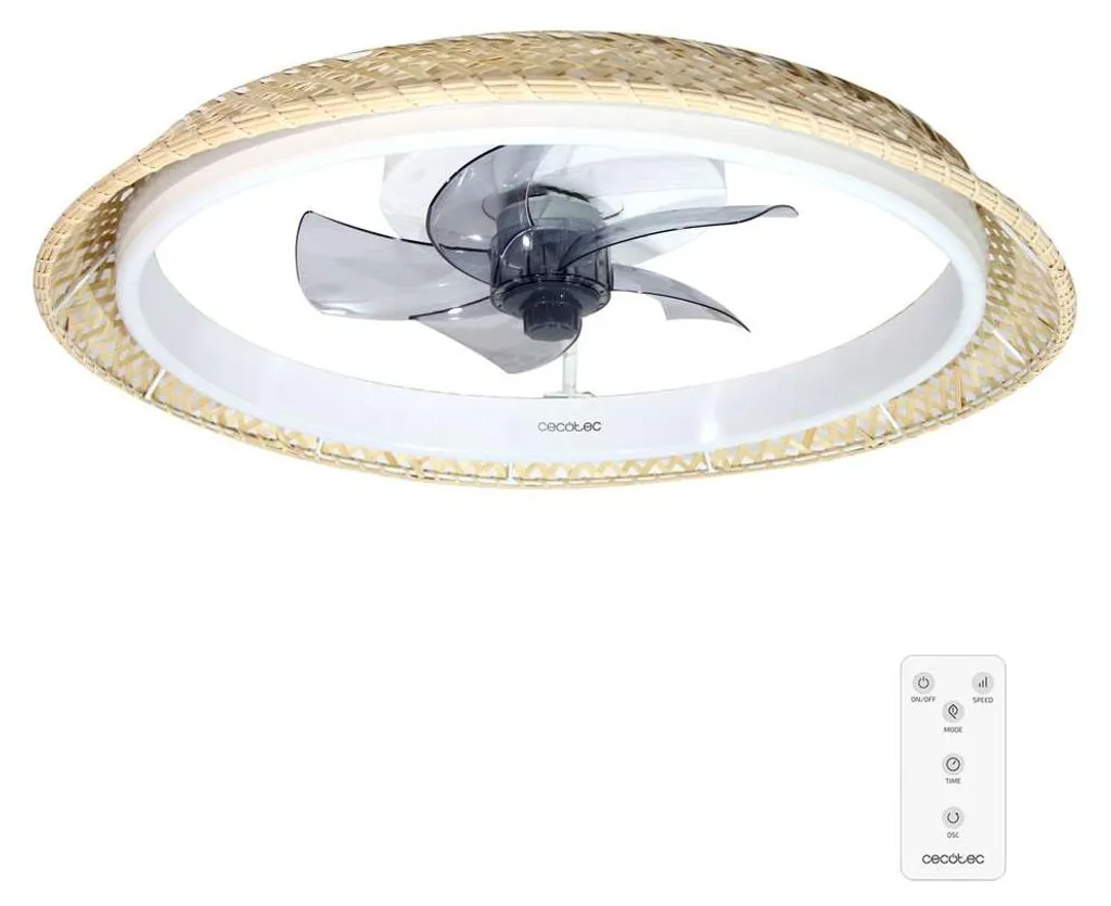 Ventilateur de plafond design moteur CC 20W et éclairage LED 40W - Orion