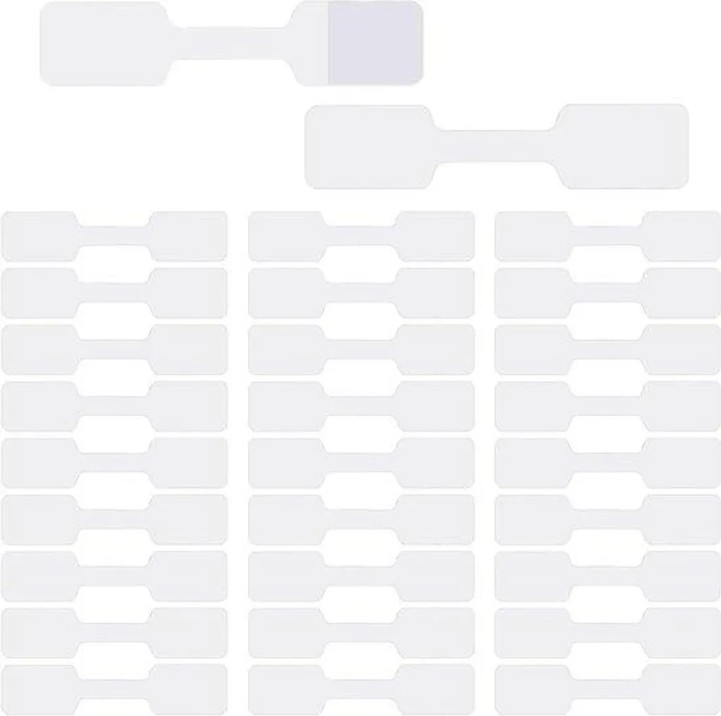 Étiquettes de Bijoux Haltère 6x12 cm en Papier Blanc Haute Qualité - 500 pcs