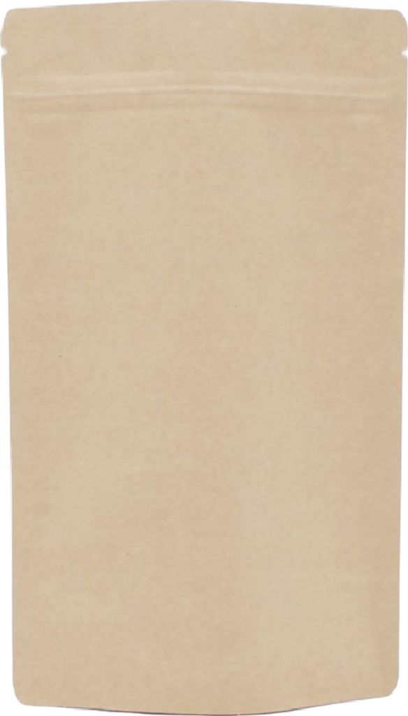 500 Doypack Bodenbeutel Standbodenbeutel aus Kraftpapier braun 130x225+80mm