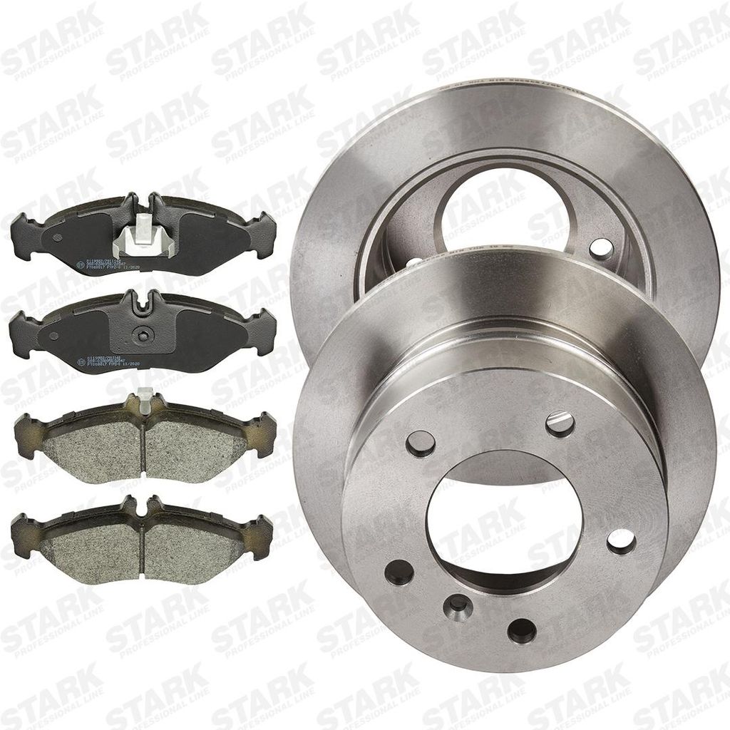 2X Bremsscheiben + Bremsbeläge Hinten