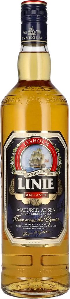 Linie Aquavit fassgelagerter Kümmelschnaps mit Gewürznoten Produktbild 