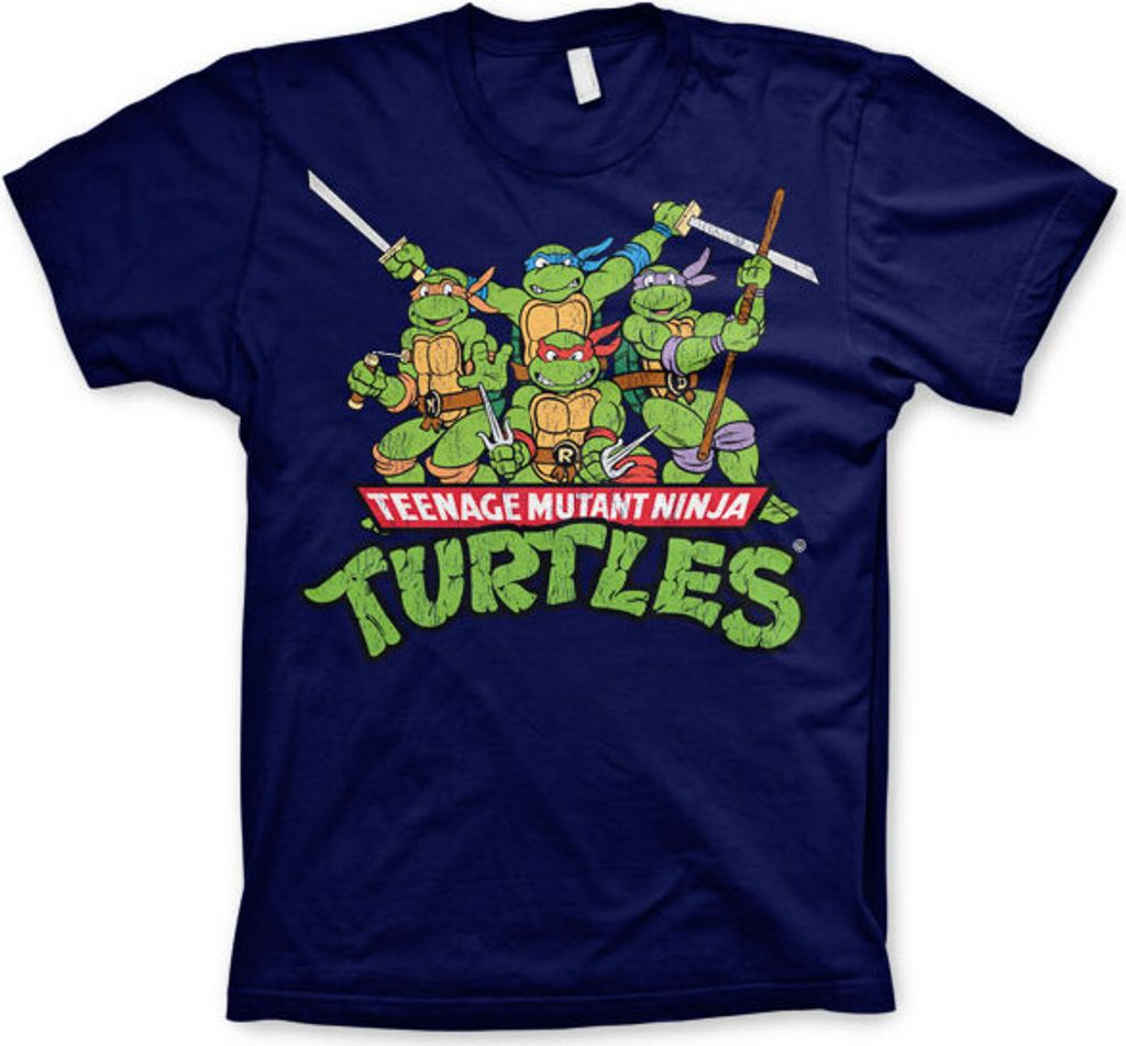 Teenage Mutant Ninja Turtles T-Shirt Herren Turtles Distressed Group navy M