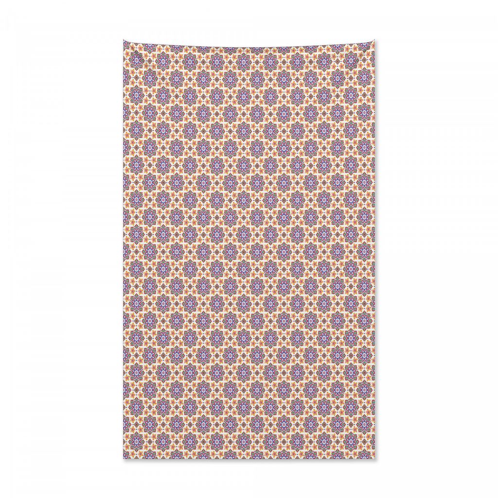 Abakuhaus orientalisch Wandteppich und Tagesdecke, Nahöstliche Blumen aus Weiches Mikrofaser Stoff Kein Verblassen Klare Farben Waschbar, 140 x 23...