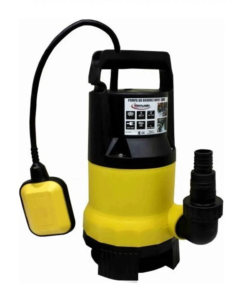 Pompe vide-cave eaux sales 400W 7500l/h idéale inondation et transvasement