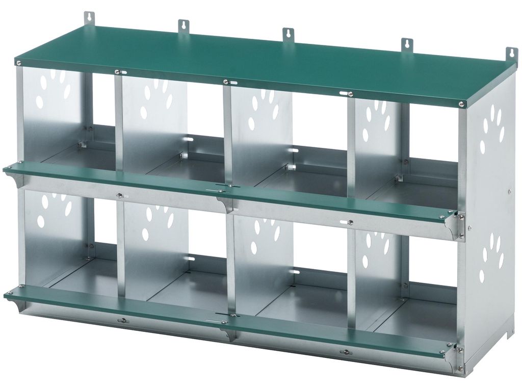 Metalen Legnest 8 Vakken - Wandmontage - Eierbescherming - Productafbeelding 