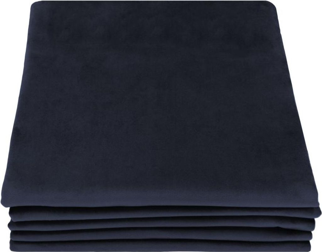 MOONDREAM Verdunkelungsvorhang | Licht+Sonnenschutz | 100% Lichtschutz | Samt | Verdeckten Schlaufen | Blau MC412 | 135B x 280H cm